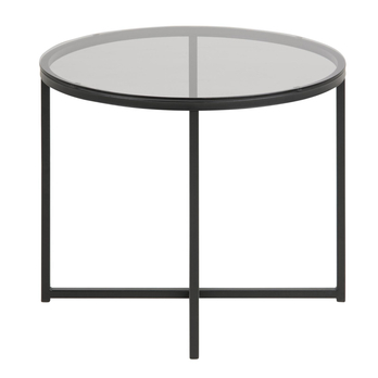 Odkladací stolík CROSS priehľadná/čierna 2