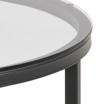 Odkladací stolík CROSS priehľadná/čierna 4