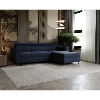 Sedacia súprava CRYSTAL pravá, tmavomodrá 1