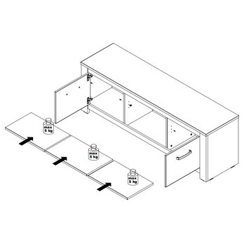 TV komoda CUBA 131 starý dub 2
