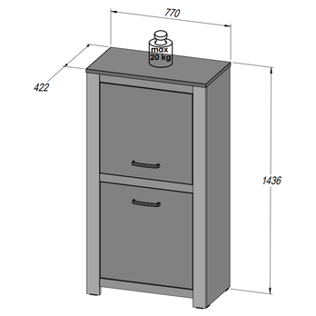 Komoda CUBA 411 starý dub 3