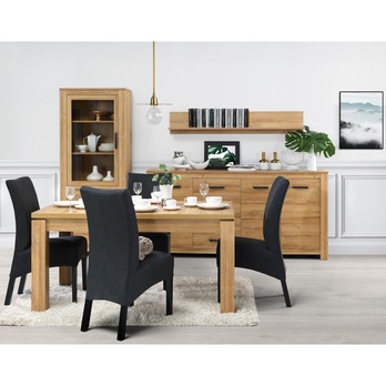 Nástenná polica CUBA starý dub, šírka 125 cm 1