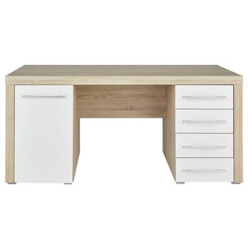 Písací stôl  CUBE dub sonoma/biela lesklá 4