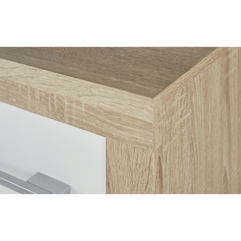 Písací stôl  CUBE dub sonoma/biela lesklá 5