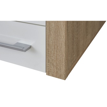 Písací stôl  CUBE dub sonoma/biela lesklá 9