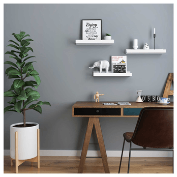 Nástenná polica CUBES 38 biela, 3 ks 1