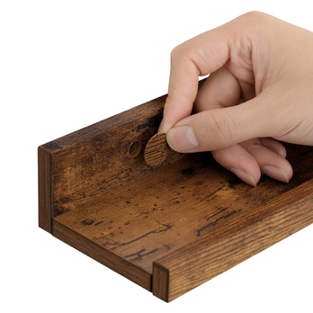 Súprava nástenných políc CUBES 3 rustikálna hnedá, 3 ks 2