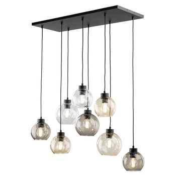 Závesné svietidlo CUBUS 8 čierna/hnedá 1