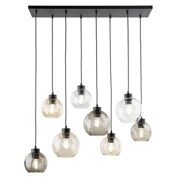 Závesné svietidlo CUBUS 8 čierna/hnedá 3