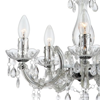 Závesné svietidlo CUIMBRA II chróm/priehľadná 2