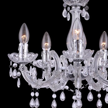 Závesné svietidlo CUIMBRA II chróm/priehľadná 4