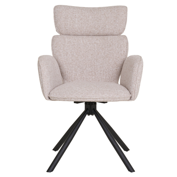 Jedálenská stolička CURDUBO piesková/čierna 2