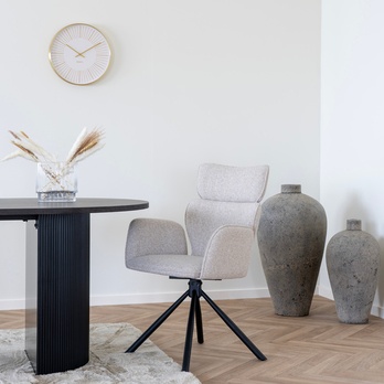 Jedálenská stolička CURDUBO piesková/čierna 7