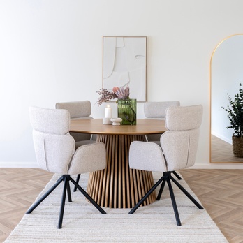 Jedálenská stolička CURDUBO piesková/čierna 8