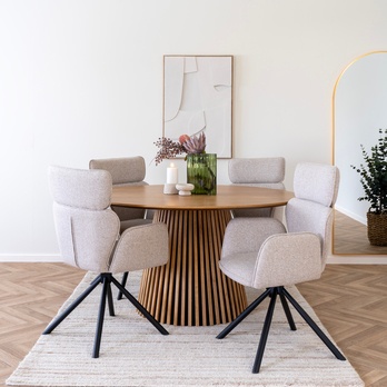 Jedálenská stolička CURDUBO piesková/čierna 9