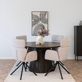 Jedálenská stolička CURDUBO piesková/čierna 10