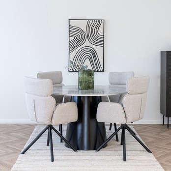 Jedálenská stolička CURDUBO piesková/čierna 11