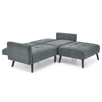 Pohovka s taburetom CURNILAES sivá 2