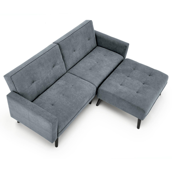 Pohovka s taburetom CURNILAES sivá 7