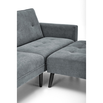 Pohovka s taburetom CURNILAES sivá 11