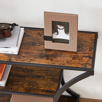 Odkladací stolík CURVE hnedá/čierna 2