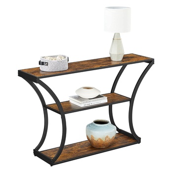 Odkladací stolík CURVE hnedá/čierna 3