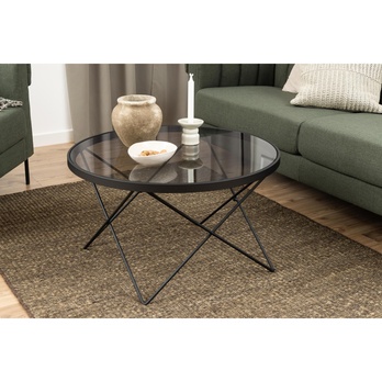 Konferenčný stolík CUXTON sivá/čierna 6