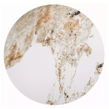 Prístavný stolík CYPRES biely mramor/čierna/zlatá 1