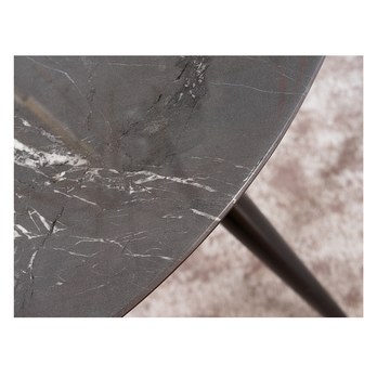 Jedálenský stôl CYRYL  2 čierny mramor/zlatá 2