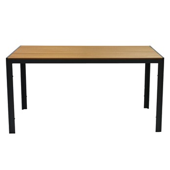 Záhradný stôl DACEY sivá/teak 1