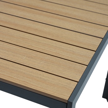 Záhradný stôl DACEY sivá/teak 2
