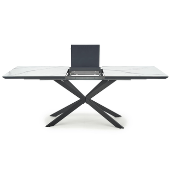 Jedálenský stôl DAISIL biely mramor/čierna 2