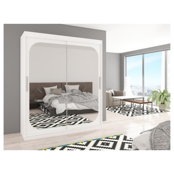 Šatníková skriňa DALENA biela 3