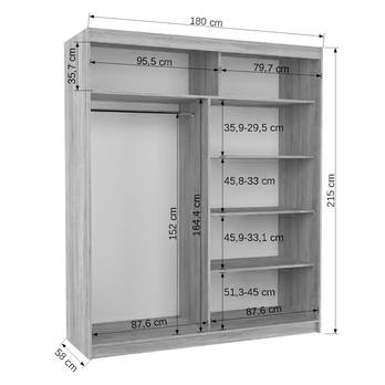 Šatníková skriňa DALENA dub truffel 3