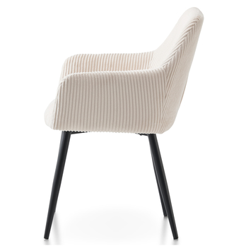 Jedálenská stolička DALMA krémová/čierna 2