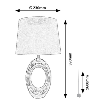 Stolná lampa DALORA čierna/bronzová 4
