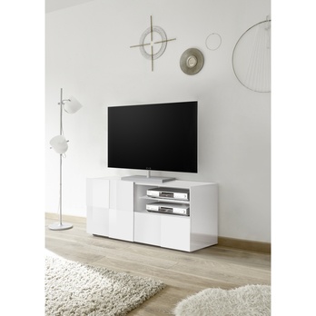 TV komoda DAMA 3 biela lesklá 1