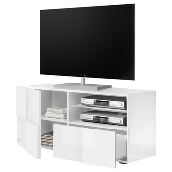 TV komoda DAMA 3 biela lesklá 2