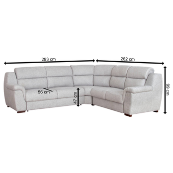 Sedacia súprava DAMON pravá, sivá 3