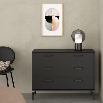 Komoda DANIELA I matná čierna 1