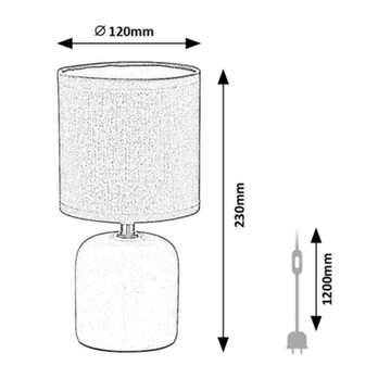Stolná lampa DAPHNI béžová 3