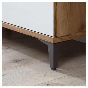 Komoda DARCY SB3 zlatý remeselný dub/alpská biela lesklá 3