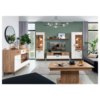 Konferenčný stolík DARCY zlatý remeselný dub 1