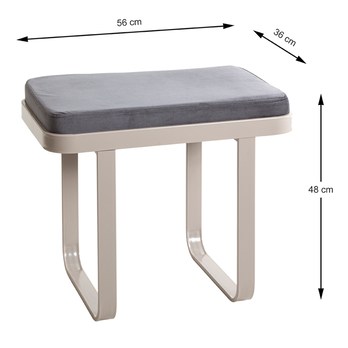 Lavica DARIO kašmírová/antracitová, šírka 56 cm 4