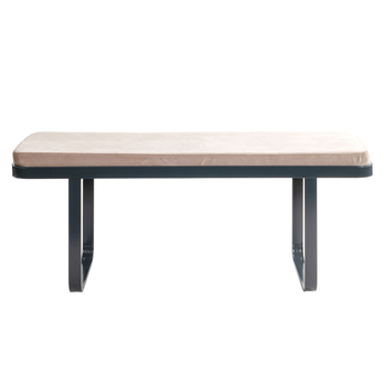 Lavica DARIO antracitová/kašmírová, šírka 115 cm 2