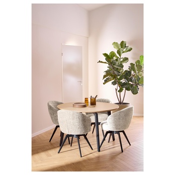 Jedálenská stolička DARLENE béžová/matná čierna 1