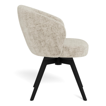 Jedálenská stolička DARLENE béžová/matná čierna 5