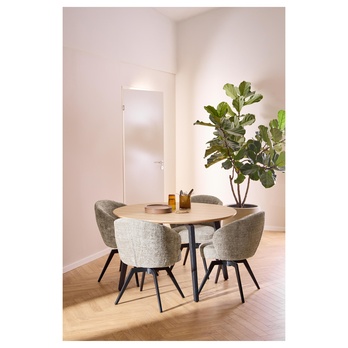 Jedálenská stolička DARLENE sivá/matná čierna 1