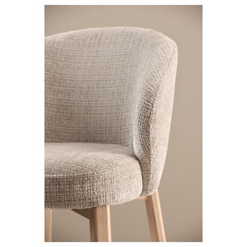 Jedálenská stolička DARLENE béžová/matný dub 9