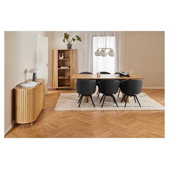 Jedálenská stolička DARLENE antracitová/matná čierna 1